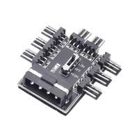 Weiara Uno in Otto Toggle Computer Case Fan hub Board Fan HUB Supporto 8-Way Fan 3-Speed Speed Controller