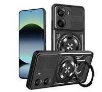WeiCase Cover per Xiaomi poco x7 pro 5G custodia protettiva con supporto invisibile (rotazione di 360 gradi), protezione antiurto e antigraffio di livello militare,Nero