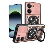 WeiCase Cover per Xiaomi poco x7 pro 5G custodia protettiva con supporto invisibile (rotazione di 360 gradi), protezione antiurto e antigraffio di livello militare.Oro rosa