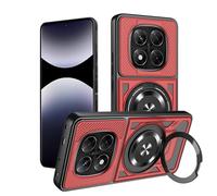 WeiCase Cover per xiaomi redmi Note 14 Pro 5G / Note 14 Pro Plus custodia protettiva con supporto invisibile (rotazione di 360 gradi), protezione antiurto e antigraffio di livello militare.Red