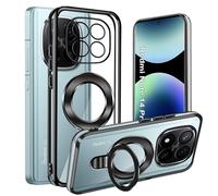 WeiCase Cover per xiaomi redmi note 14 pro plus 5g, Magnetica Custodia Trasparente con DIY Ring Supporto ad anello, Ultra Sottile Morbido TPU Silicone Antiurto Custodia per redmi note 14 pro +5g