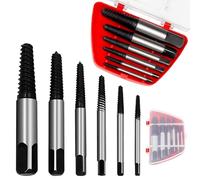 weiclianhp Set 6 Pezzi Estrattori Viti Danneggiate, Estrattore Viti Spanate per Viti, Estrattore Viti Danneggiate, Tubi e Tubo Acqua M3-M25, in Acciaio al Carbonio