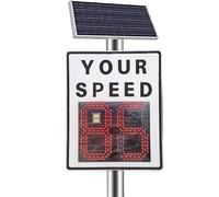 WEICNE 60 X 75 Cm Cartello Radar di velocità A Energia Solare, in Alluminio Antiruggine, con Feedback Radar di velocità, Adatto per Strade E Comunità, Ip65