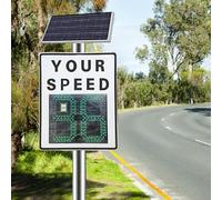 WEICNE 60 X 90 Cm Cartello Radar di velocità A Energia Solare da, con Telecomando, Display A LED per Il Rilevamento del Limite di velocità per La Sicurezza Stradale, 336 LED