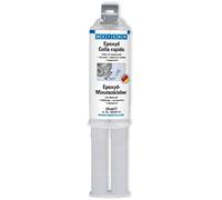 WEICON Epoxy Colla Rapida, siringa doppia da 24 ml, colla epossidica bicomponente per metallo, legno, pietra, plastica, vetro, ceramica, VTR, ecc. | trasparente/cristallino