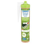 WEICON Green Tube - Colla di montaggio forte 280 ml, universale per interni ed esterni, senza solvente, bianca (Green Tube)