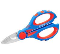 WEICON TOOLS Forbici da elettricista XL, forbici da elettricista per tagliare, spelare e crimpare, con copertura protettiva