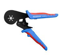 WEICON TOOLS - Pinza crimpatrice HEX, 16 mm² per cavi da 0,5 a 16 mm² (20-5 AWG), pinza per manicotti terminali, pressione esagonale, blu/rosso