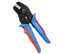 WEICON TOOLS - Pinza crimpatrice multiuso, con rivista intercambiabile, set di pinze a cricchetto, automatico, blu/rosso