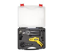 WEICON TOOLS Solar PV Set di strumenti spelafili e crimpatura per impianti solari, con pinza n. 5 Solar Pro, pinza crimpatrice MC4, chiave MC4 e cesoie per cavi n. 35