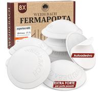 WEIDEBACH® 4 x White Door Buffer Autoadesivo Fermaporta Parete Adatto per Porte Massicce, Robusta Protezione Parete Maniglia Porta, Paracolpi Parete, Protezione Porta, Fermaporta Bianco, Parete