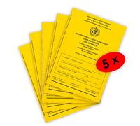 WEIDEBACH® Vaccinazione standard, versione 2021 con pagina extra per vaccinazioni preventive attuali, con bussola, carta di vaccinazione, libretto di vaccinazione internazionale per adulti e bambini,