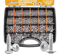 weideer 1095 viti autofilettanti per metallo, # 8 # 10 M2 M3 M4 410 viti assortite in acciaio inox testa a croce e viti in metallo a testa piatta Phillips