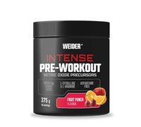 Weider Intense Pre-workout (375g) Gusto Fruit Punch. Precursore di Ossido Nitrico, con 200 mg di Caffeina e 6000 mg di Aminoacidi/porzione, L-Citrullina, L-Arginina, Senza Aspartame (18 porzioni)