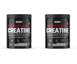 Weider Micronized Creatine Monohydrate Powder (310 g) Gusto Neutro. 99% Creatina Monoidrato Micronizzata 200 Mesh Ultrafine, con AstraGin, Vegana, Aumento delle prestazioni fisiche (Confezione da 2)