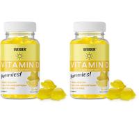 Weider Vitamin D Gummies (50 Caramelle Gommose) Sapore Limone, con Vitamina D3 Colecalciferolo, aiuta a rafforzare il sistema immunitario, Senza Zucchero, Senza Glutine (Confezione da 2)