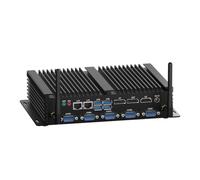 WEIDIAN Mini PC Industriale PC Fanless Core i7 8550U, Computer Senza Ventola 64GB RAM 1TB SSD Mini Computer Win 11/Linux, 6x COM RS232/485, 4K 3x Display(HD DP EDP) 2LAN 8USB WiFi5 BT