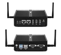 WEIDIAN Mini PC Senza Ventole, Mini Computer N100 (Up to 3.4GHz), Industriale PC Win 11, 4USB, 2RS232 COM, Dual LAN, 4K Triple display 2HD+DP, WIFI 6, BT5.2 (32GB RAM 512GB SSD)