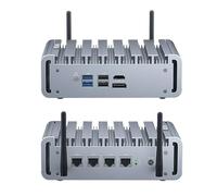 WEIDIAN N100 Firewall PC, Fanless Computer, Micro Firewall Appliance, 4 x 2.5GbE NIC, HD, DP, 4USB, SIM Card Slot, Auto Power On, Business PC For Home-Server/Network Firewall (16GB RAM 512GB SSD)