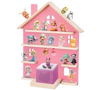 WEIDLUDOR Tonie - Mensola portaoggetti per personaggi Toniebox e Tonie, in legno resistente, mensola da parete per esporre bambole Tony Audio Play (rosa)
