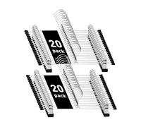 WEIDMAX Grucce per Pantaloni, Appendiabiti Antiscivolo con Clips, Regolabili Grucce in Metallo con Mollette, Salvaspazio Appendini per Pantaloni, Gonne, Calzini, Confezione da 40