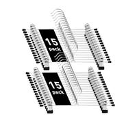 WEIDMAX Grucce per Pantaloni, Appendiabiti Antiscivolo con Clips, Regolabili Grucce in Metallo con Mollette, Salvaspazio Appendini per Pantaloni, Gonne, Calzini, Confezione da 30