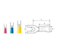 Weidmüller 9200410000 Capocorda a forcella 4 mm² 6 mm² Ø foro=4.3 mm Parzialme