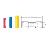 Weidmuller - Manicotto di giunzione lib1,5b25vf 0,5-1,5mm2 Rosso