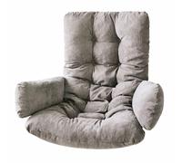 WEIDPHL Cuscino di Ricambio per Sedia A Dondolo A Forma di Uovo, Morbido Cuscino in Velluto per Sedia A Dondolo, Cuscini Rimovibili per Sedia A Dondolo in Rattan Spesso per Giardino,Grigio