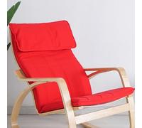 WEIDPHL Cuscino Di Ricambio Per Sedia Cotton Poang, Fodera Per Poltrona Multicolore, Cuscino in Tessuto Staccabile, Sedia Cotton Poang Imbottita Spessa,Rosso