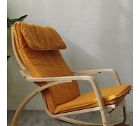 WEIDPHL Cuscino Di Ricambio Per Sedia Cotton Poang, Fodera Per Poltrona Multicolore, Cuscino in Tessuto Staccabile, Sedia Cotton Poang Imbottita Spessa,Giallo