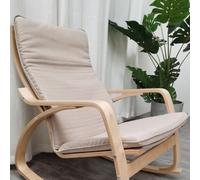 WEIDPHL Cuscino Di Ricambio Per Sedia Cotton Poang, Fodera Per Poltrona Multicolore, Cuscino in Tessuto Staccabile, Sedia Cotton Poang Imbottita Spessa,Beige kinisa