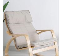 WEIDPHL Cuscino Di Ricambio Per Sedia Cotton Poang, Fodera Per Poltrona Multicolore, Cuscino in Tessuto Staccabile, Sedia Cotton Poang Imbottita Spessa,Grigio