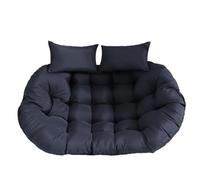 WEIDPHL Cuscino Doppio Papasan, Cuscino per Seduta in Cestino Appeso Impermeabile E Spesso, Cuscini per Sedia A Forma di Uovo Appesi di Ricambio per Sedia A Dondolo da Esterno,Navy Blue