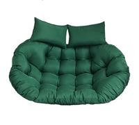 WEIDPHL Cuscino Doppio Papasan, Cuscino per Seduta in Cestino Appeso Impermeabile E Spesso, Cuscini per Sedia A Forma di Uovo Appesi di Ricambio per Sedia A Dondolo da Esterno,Verde