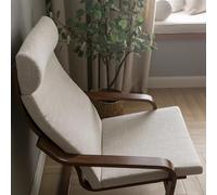 WEIDPHL Cuscino per Sedia Poang, Moderno Cuscino per Poltrona con Fodera sfoderabile, Cuscino per Poltrona Multicolore, Fodera per Sedia in Cotone e Lino/Poliestere,Beige