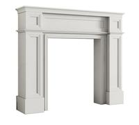 WEIDPHL Semplice Cornice Per Camino, Cornice Decorativa Per Mobiletto in Legno, Tavolo Consolle Tradizionale, Tavolo D'ingresso Rettangolare,Bianca,Small