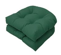 WEIDPHL Set di 2 Cuscini per Sedie da Esterno, Cuscini Trapuntati Idrorepellenti, Cuscini A Forma di U Resistenti allo Sbiadimento E Impermeabili per Mobili da Giardino,Verde