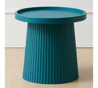 WEIDPHL Tavolino Rotondo, Tavolino Laterale in Plastica, Tavolino da tè Minimalista, Tavolo Contenitore, Comodino Alto, Tavolino Compatto per Soggiorno,Dark Blue