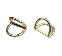 WEIDU 2pcs metallo doppia D appendere fibbia catena borsa fibbia per borsa artigianale in pelle fai da te cinghia maniglia spalla indumenti scarpe accessori