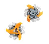 weiemgs 16 Pezzi Spike Scarpe Golf Con Chiave - Compatibile Con Adidas, Asics, Callaway, Cuater, Ecco, Footjoy, New Balance, Nike, Oakley, Puma, Squairz, Under Armor, Fast Twist 3.0(Yellow Gray)