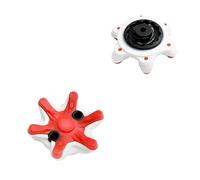 weiemgs 18 Pezzi Kit Di Tacchetti Per Scarpe Da Golf Con Chiave Di Rimozione - Punte Con Foro Centrale - Compatibili Con FootJoy, Nike, Nike, OKALEY, ASICS, Callaway, Adidas(Rosso)