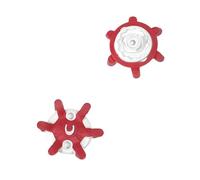 weiemgs 20 Pezzi Spike Per Scarpe Da Golf - Compatibile Con ASICS, Callaway, Ecco, FootJoy, Johnston & Murphy, New Balance, Nike, Oakley, Puma, SQAIRZ, Under Armour, Slim-LOK Sistemi(Red white)