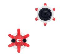 weiemgs 20 Pezzi Spike Per Scarpe Da Golf - Compatibile Con ASICS, Callaway, Ecco, FootJoy, Johnston & Murphy, New Balance, Nike, Oakley, Puma, SQAIRZ, Under Armour, Slim-LOK Sistemi(Red Black)