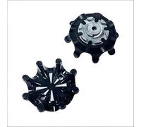 weiemgs 20 Pezzi Spike Per Scarpe Da Golf Con Chiave - Compatibile Con FootJoy, Nike, Callaway, Puma, New Balance, ASICS, SQAIRZ, Murphy, Payntr, Under Armour, Adidas, Sistemi Fast Twist 3.0(Nero)