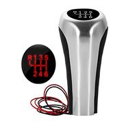 WEIFANAA Pomelli Leva Cambio Per BMW F30 E60 E61 E28 E34 E39 X1 E84 X4 F26 M3 M4 M5 5 6 Velocità Pomello Cambio Manuale Con Luce LED Leva Cambio Maniglia Bastone(RedLight 6 Speed)