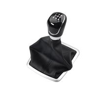 WEIFANAA Pomelli Leva Cambio Per Ford Per Focus 2 MK2 FL Per C-MAX 2006-2011 MK3 MK4 MK7 Con Copertura Antipolvere In Pelle Leva Del Pomello Del Cambio Manuale(5 Speed Black)