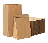 Weifeng 50 Sacchetti Di Carta,Sacchetti Pane Carta Piccolo Sacchetto Regalo Di Compleanno (50 pezzi, 70 g / m2, 30,5 × 20 × 12,5 cm)