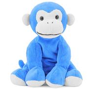 WEIGEDU Peluche a forma di scimmia, scimmia morbida, giocattolo blu per bambini e bambini, 20,1 cm