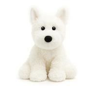 WEIGEDU West Highland White Terrier cucciolo di cane Westie bianco, peluche per bambini, bambine, bambini, regalo di compleanno per la buonanotte, 30.5cm